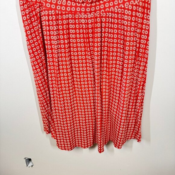 Maeve Anthropologie Tangerine Brianne Floral Print Scoop Neck Midi Dress Size 3X - Picture 7 of 12